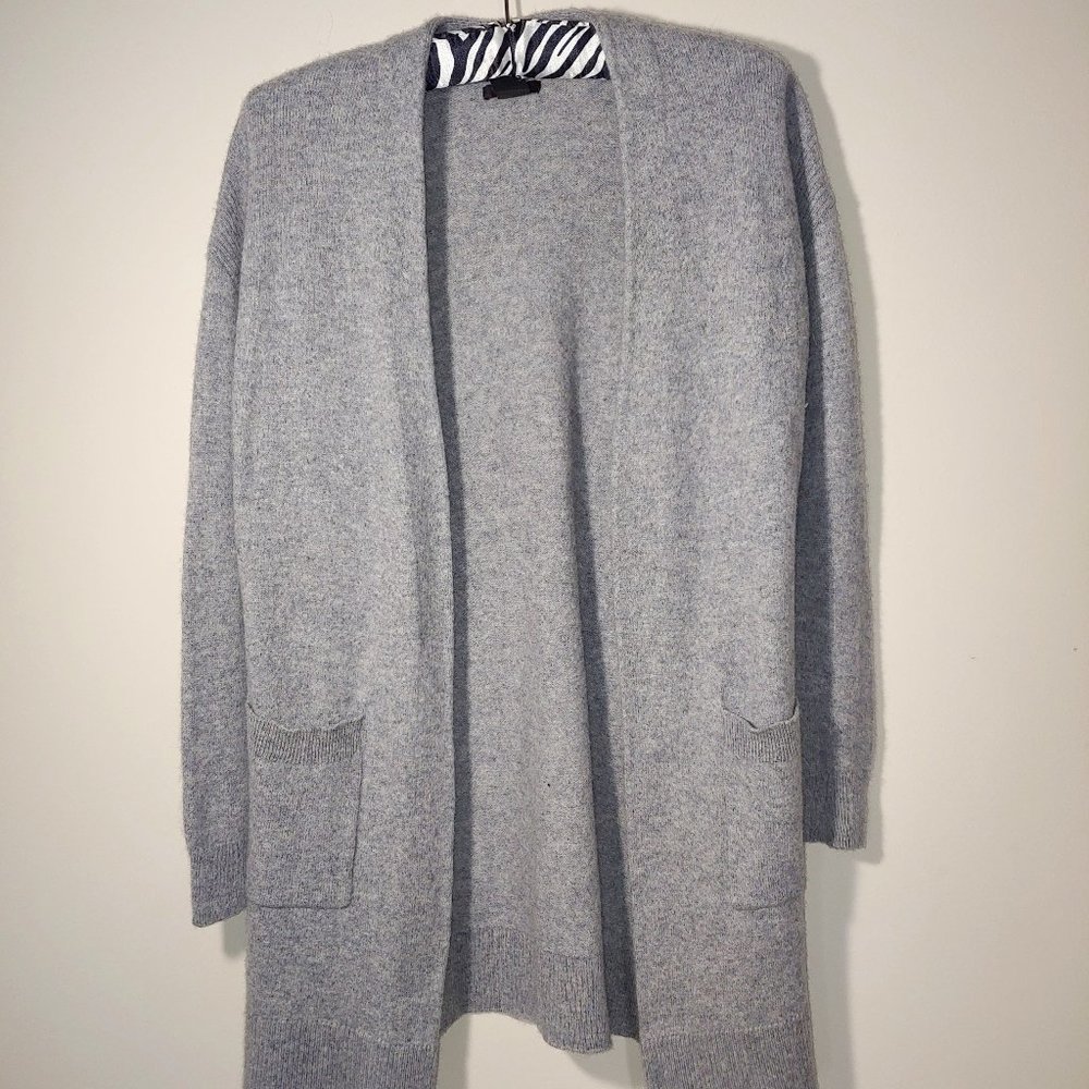 Halogen Drop Shoulder Long Sleeve Cashmere  Open Front Cardigan Size SP …
